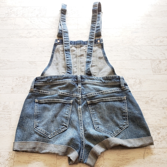 Old Navy Jeans Bib Shorts Size Extra Small - Picture 2 of 7